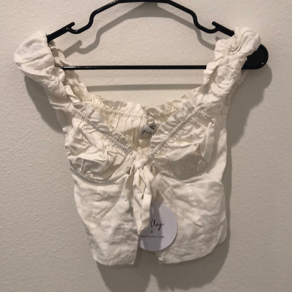 Princess Polly White Crop Top